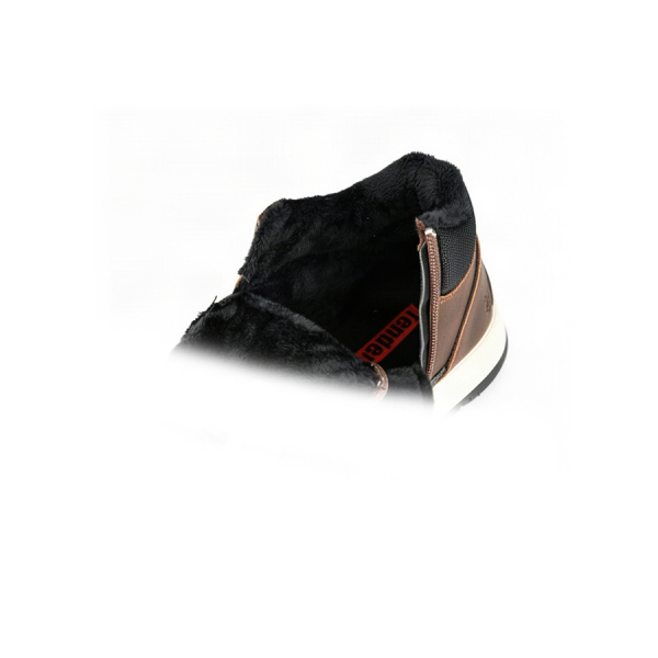 men's boots synthetic leather/textile brown 0162595