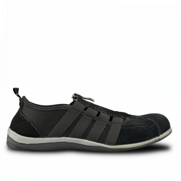 lady's shoes genuine leather/textile black