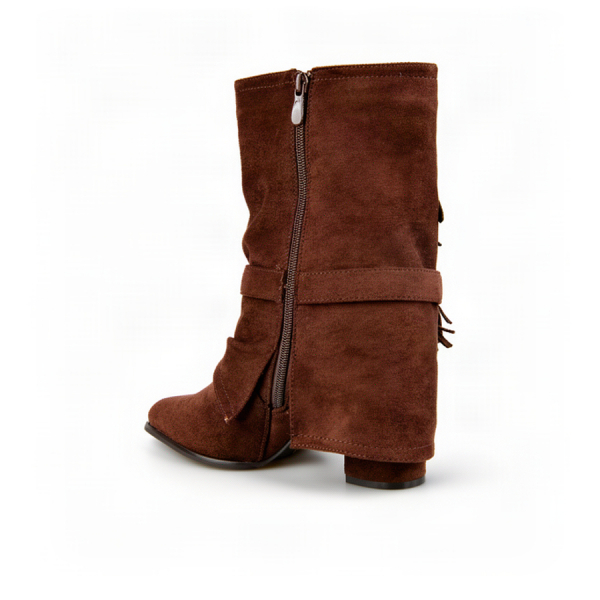 botine damă textil maro 0162833