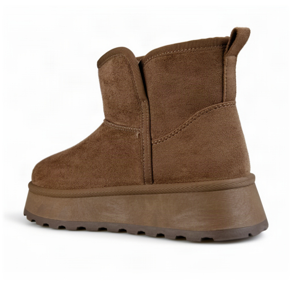botine damă textil maro deschis 0163242