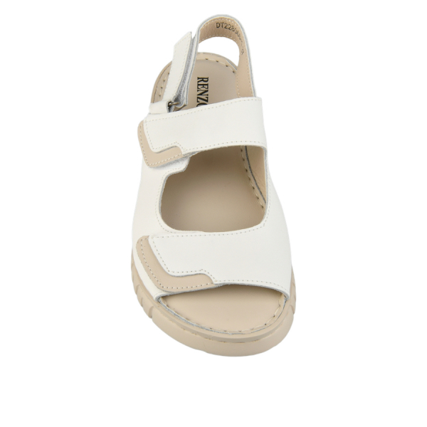 sandale damă piele naturală alb 0162040