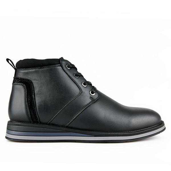 botine bărbați piele naturală negru