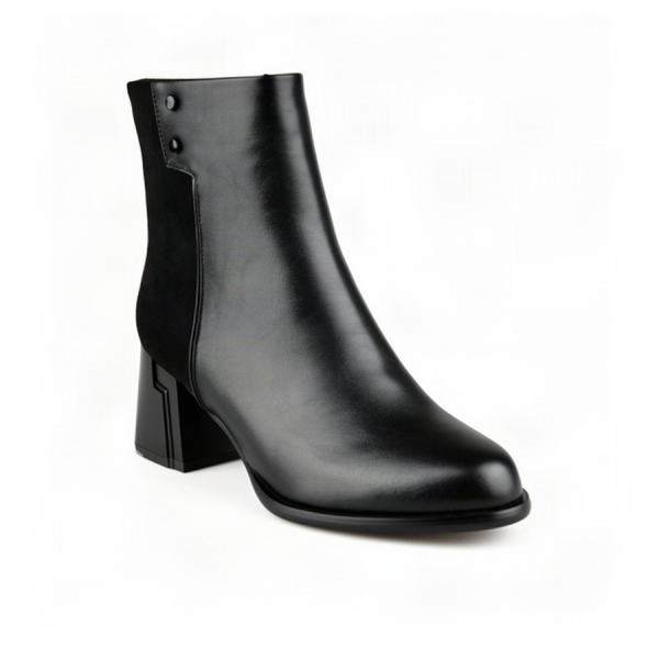 lady's boots synthetic leather/textile black 0162099