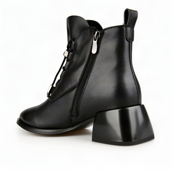 lady's boots genuin leather black 0162642
