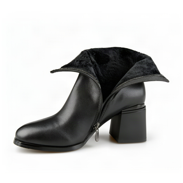 lady's boots genuin leather black 0162646