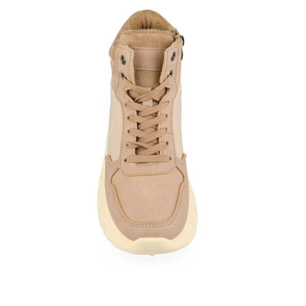 lady's boots eco leather/textile beige 0162304