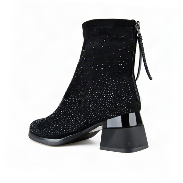 botine damă textil negru 0162422