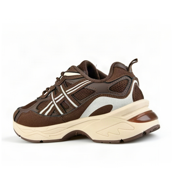 adidași damă piele ecologică/textil maro 0163587