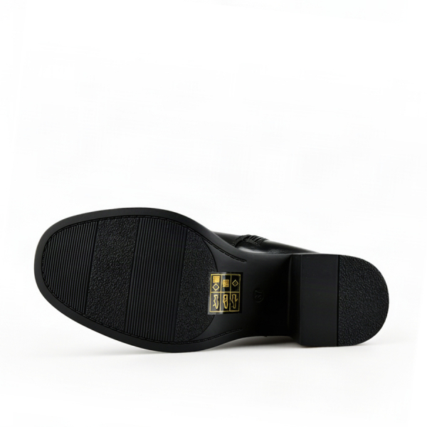 cizme damă piele ecologică/textil negru 0162817