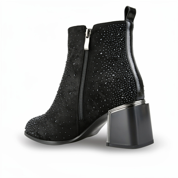 botine damă textil negru 0162055