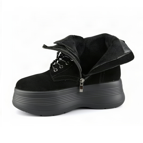 lady's boots genuin leather black 0163084