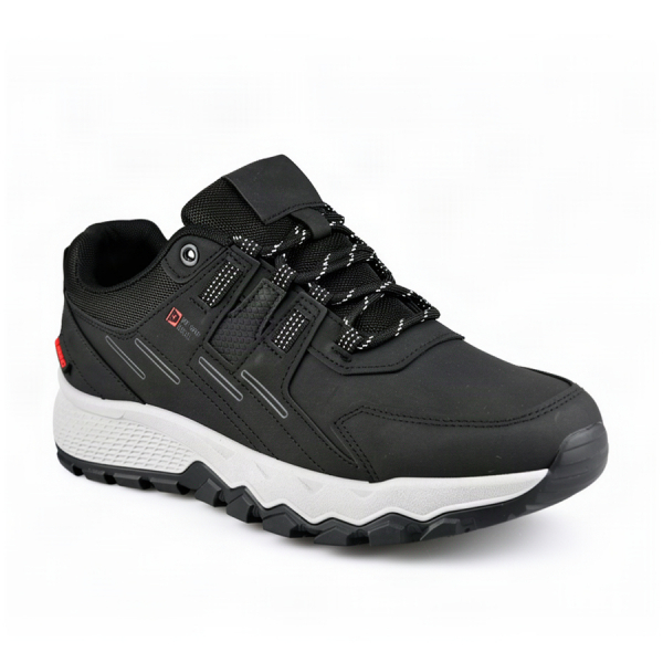 men's sneakers eco leather/textile black 0162617