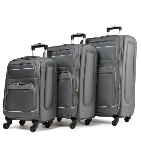 medium suitcase textile grey 0163730