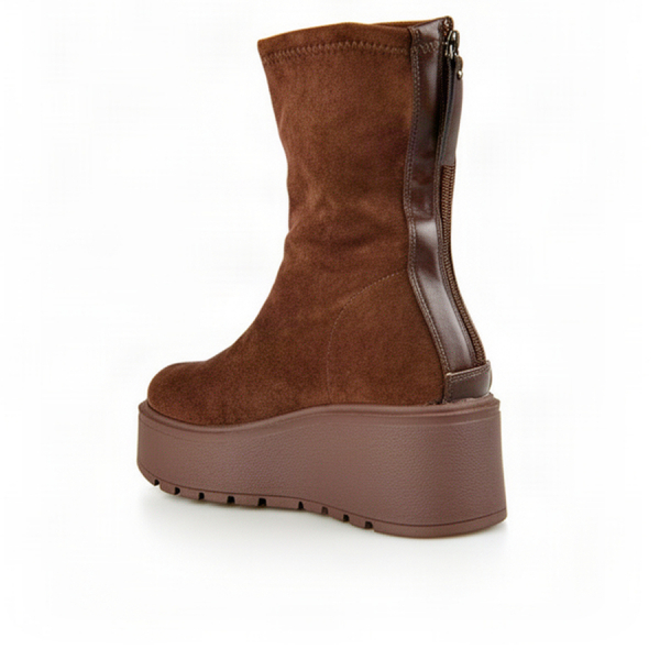 lady's boots textiles brown 0162794