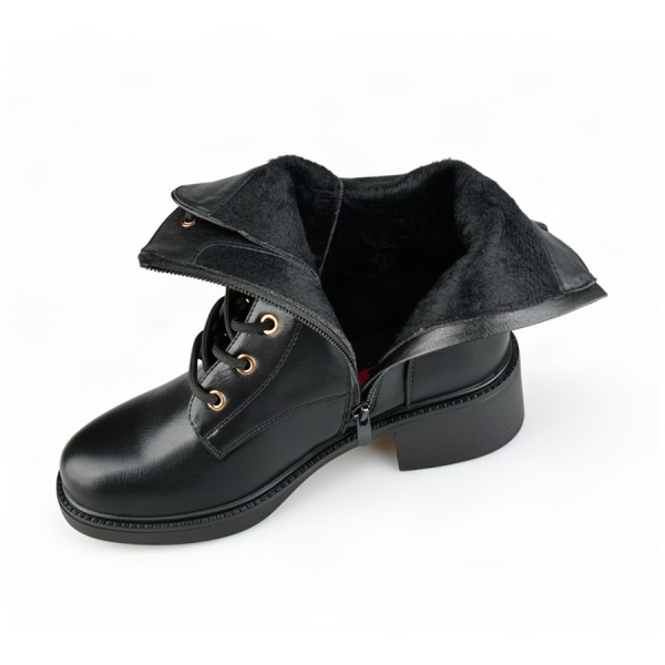 lady's boots synthetic leather black 0162434
