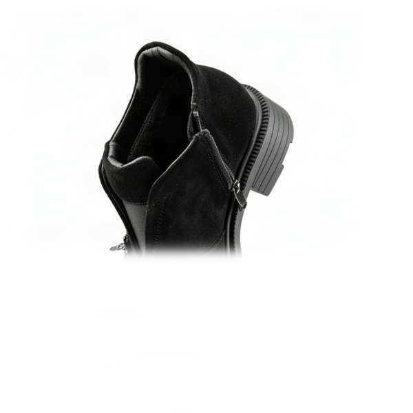 botine damă piele naturală negru 0163066