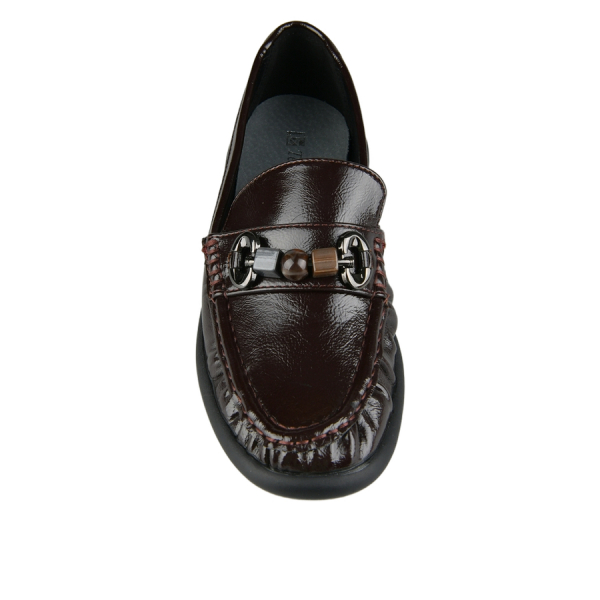 lady's shoes synthetic leather brown 0163037