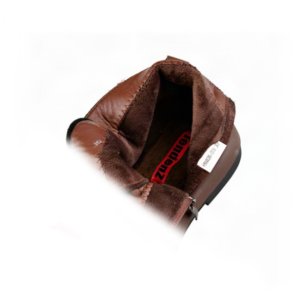 botine damă piele naturală maro închis 0162858