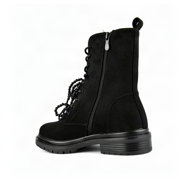 botine damă textil negru 0162790