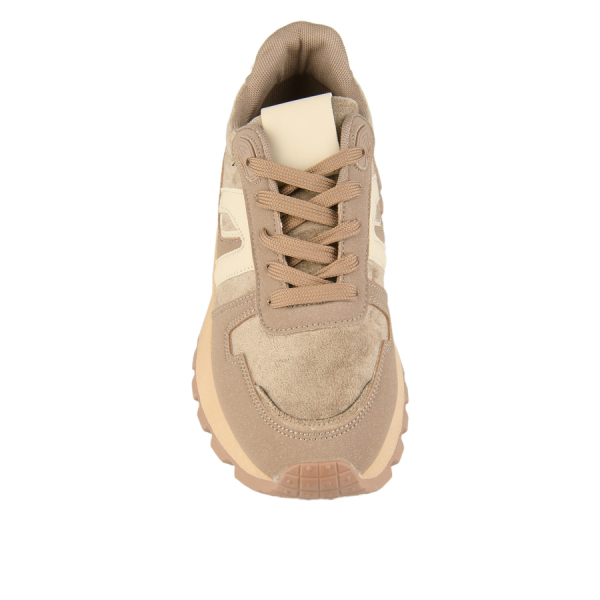 adidași damă textil/piele ecologică maro deschis 0162694