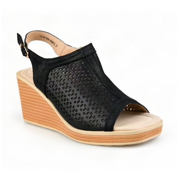 sandale damă piele naturală negru 0163747
