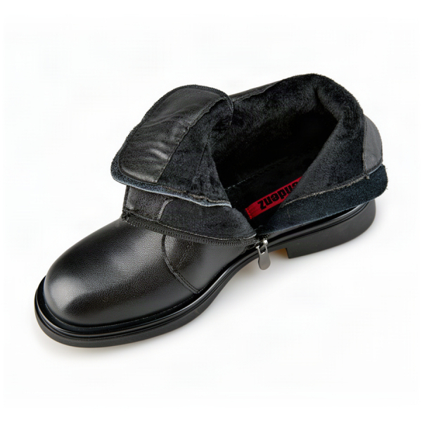 lady's boots genuin leather black 0163379