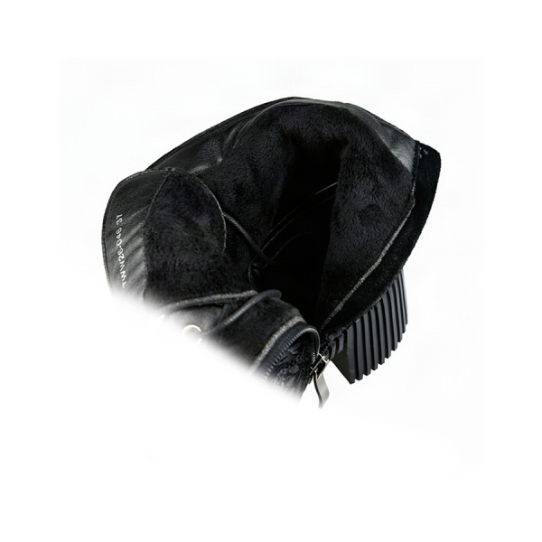 botine damă piele naturală negru 0163417