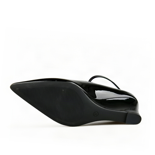 lady's shoes synthetic leather black 0162989