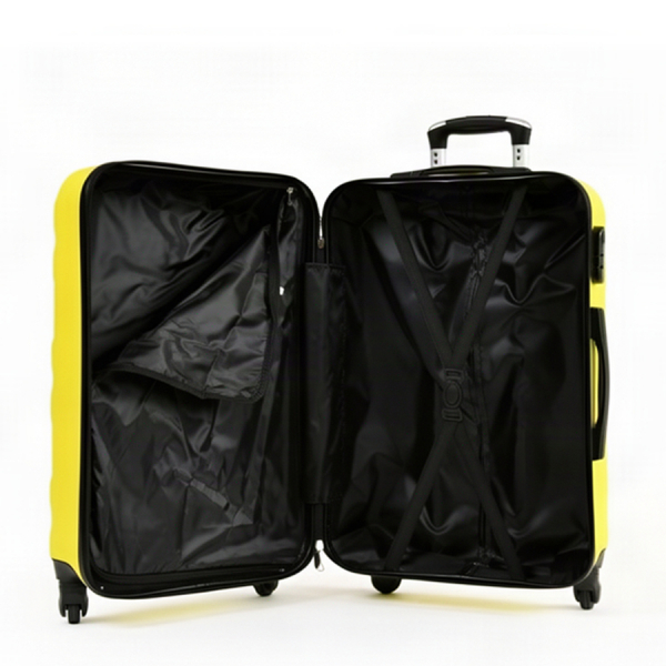 medium suitcase ABS plastic yellow 0163658