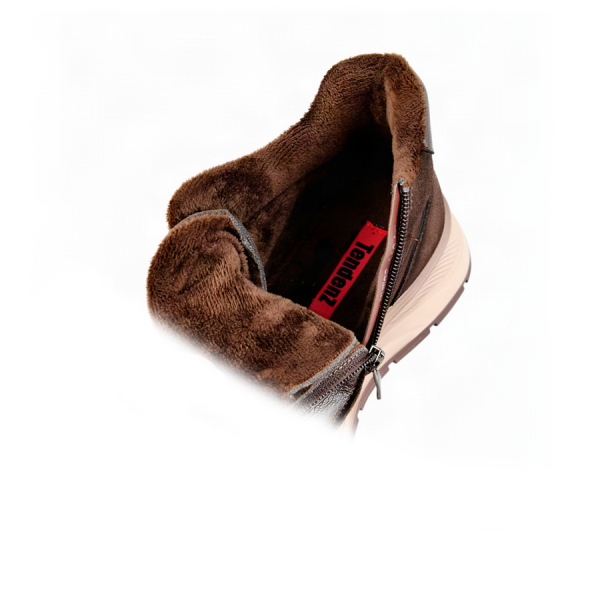 botine damă piele naturală maro închis 0162867