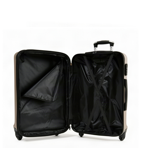 small suitcase ABS plastic beige 0163696