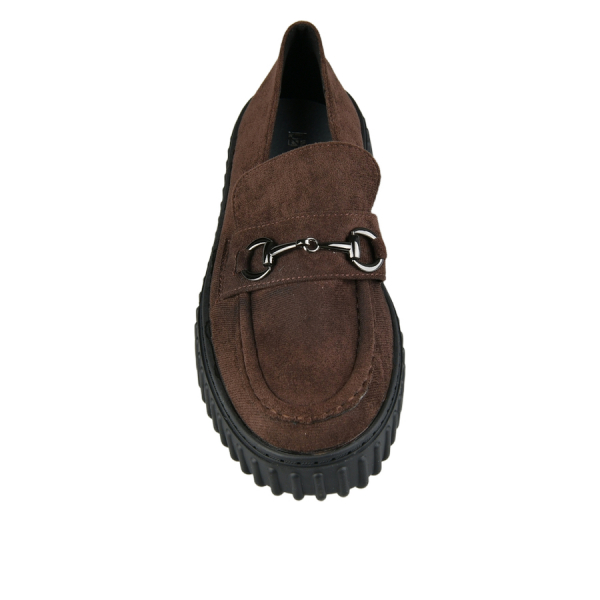 lady's shoes textile brown 0163040
