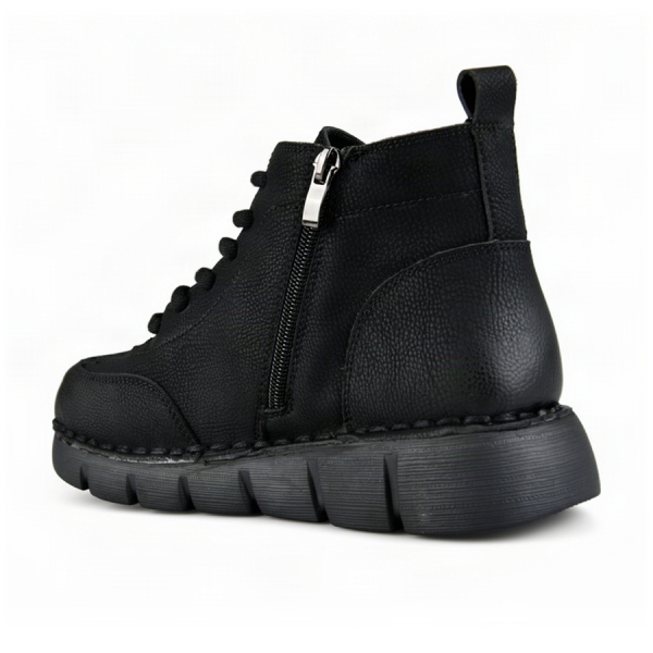 botine damă piele naturală negru 0162850