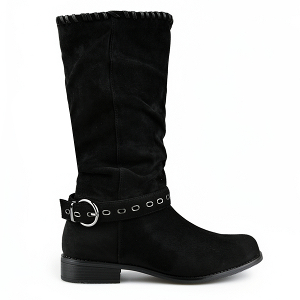 cizme damă textil negru