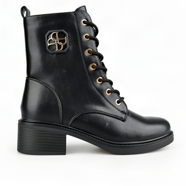 lady's boots synthetic leather black