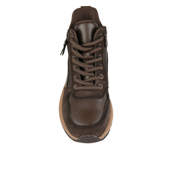 botine damă piele naturală maro închis 0162863
