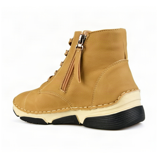 lady's boots synthetic leather light brown 0163425