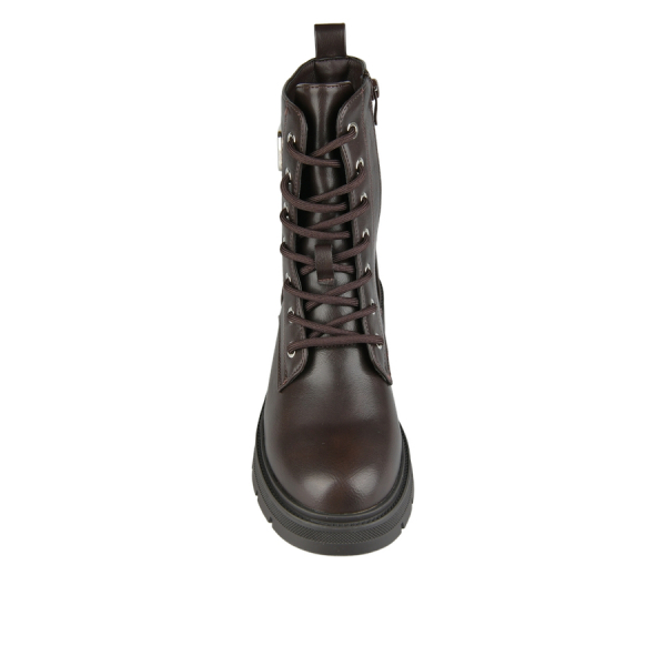 lady's boots synthetic leather dark brown 0162421