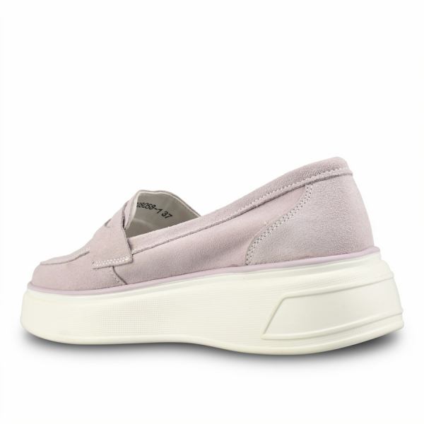 lady's shoes genuin leather light purple 0161638