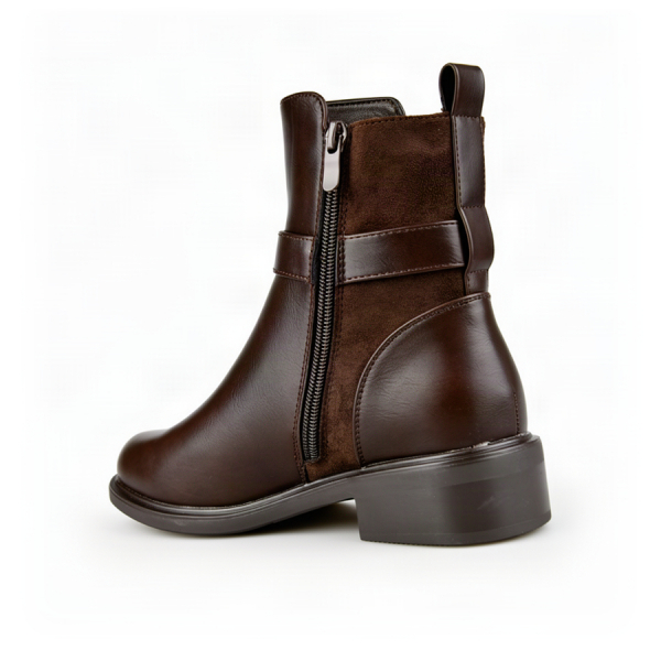 lady's boots eco leather/textile brown 0162475
