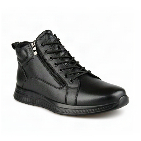 botine bărbați piele naturală negru 0162767