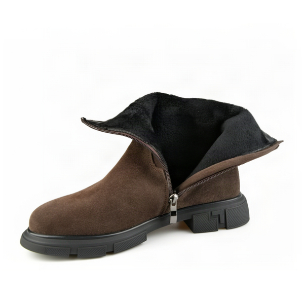 lady's boots genuin leather brown 0163408