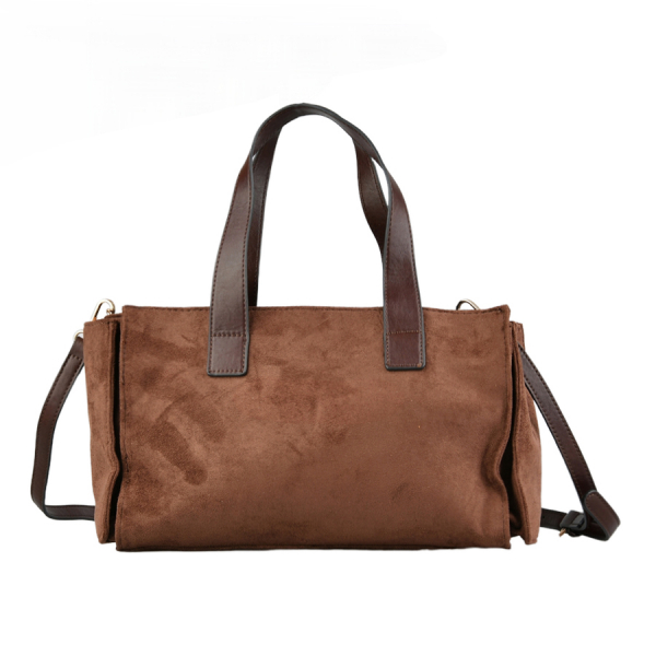 geantă damă textil/piele ecologică maro  0163162