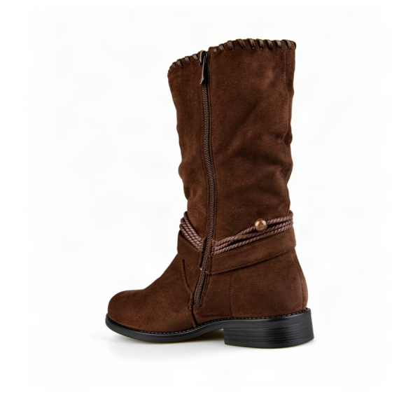 botine damă textil maro 0162783
