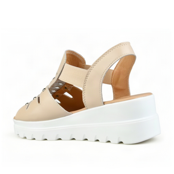 lady's sandals genuin leather beige 0163740