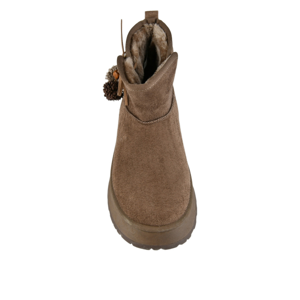 botine damă textil maro deschis 0163238
