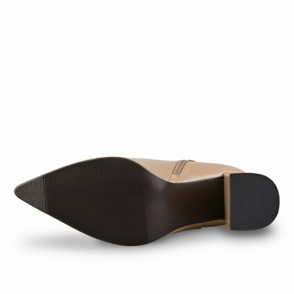 botine damă piele ecologică bej 0162049