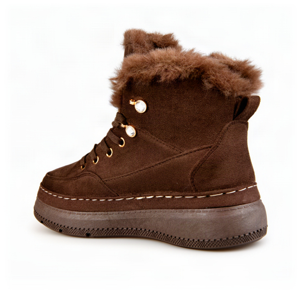 lady's boots textiles brown 0162346