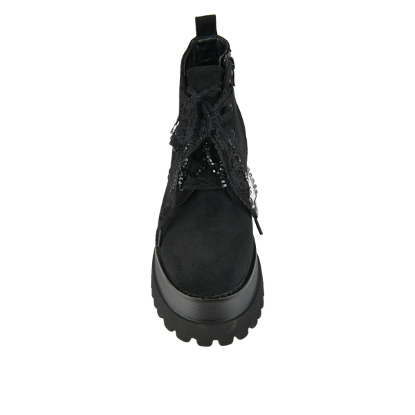 botine damă textil negru 0162575