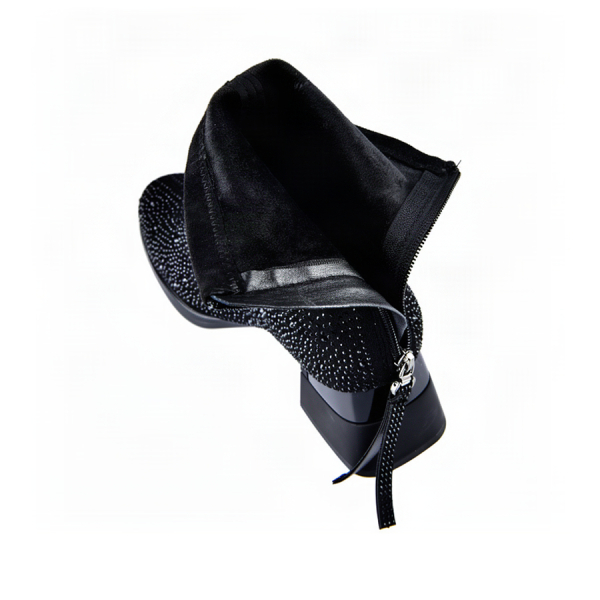 botine damă textil negru 0162422